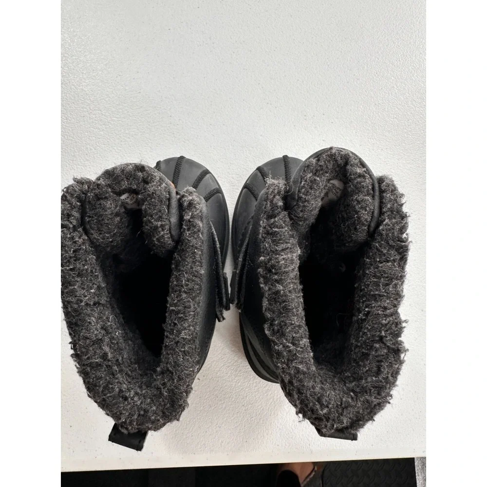 Cat & Jack Toddler Black Winter Boots Size 10 Faux Fur Lining Snow Rubber Sole‎